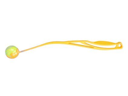 Vrhač míčků Huhubamboo s tenisákem 68 cm žlutý