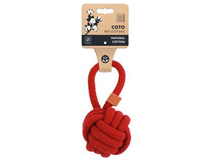 Bavlněný uzel pro psy M-Pets Coto malý červený